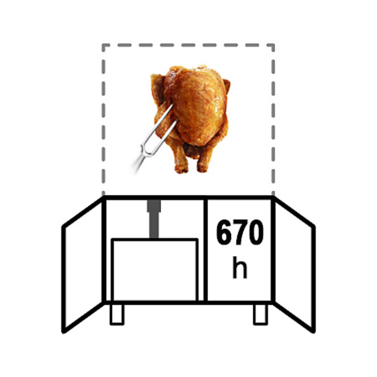 KIT POLLOGRILL PROFESIONAL - ALTURA ARMARIO 670 MM