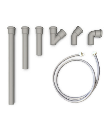 KIT CONNEXION HYDRAULIQUE. COMPOSÉ DE 2 TUYAUX DE REMPLISSAGE 2 M ET DE TUYAUX D'ÉVACUATION Ø 50