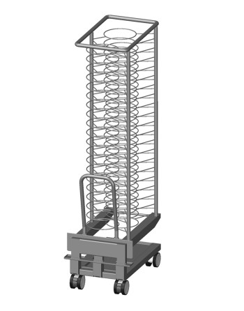 CARRO MONOBLOQUE PORTAPLATOS - CARGA MAXIMA 90 KG.