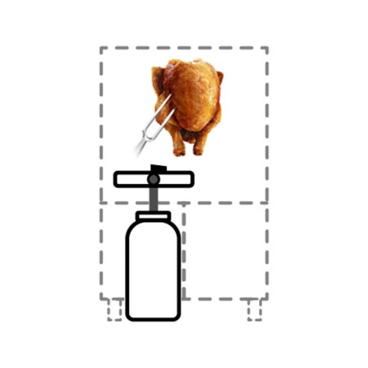 CHICKEN GRILL KIT. INSTALLABLE AFTER PURCHASE