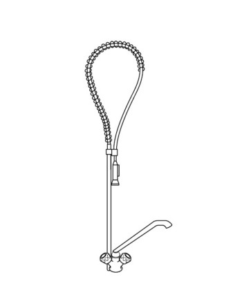 DOUCHETTE MONOTROU AVEC ROBINET À LÉVIER