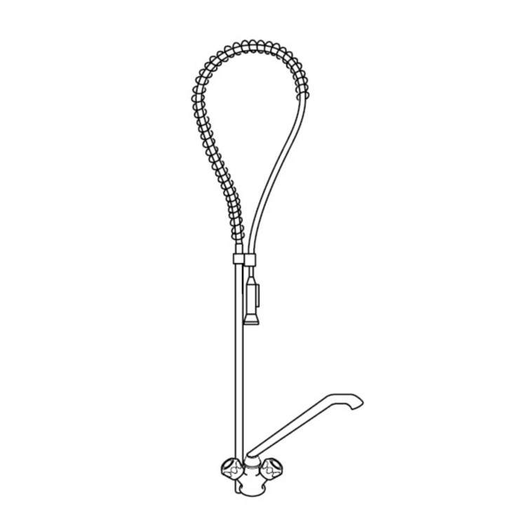 DOUCHETTE MONOTROU AVEC ROBINET À LÉVIER