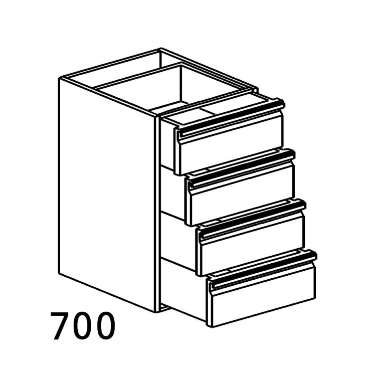 KOMMODE 4 SCHUBLADEN 600X700