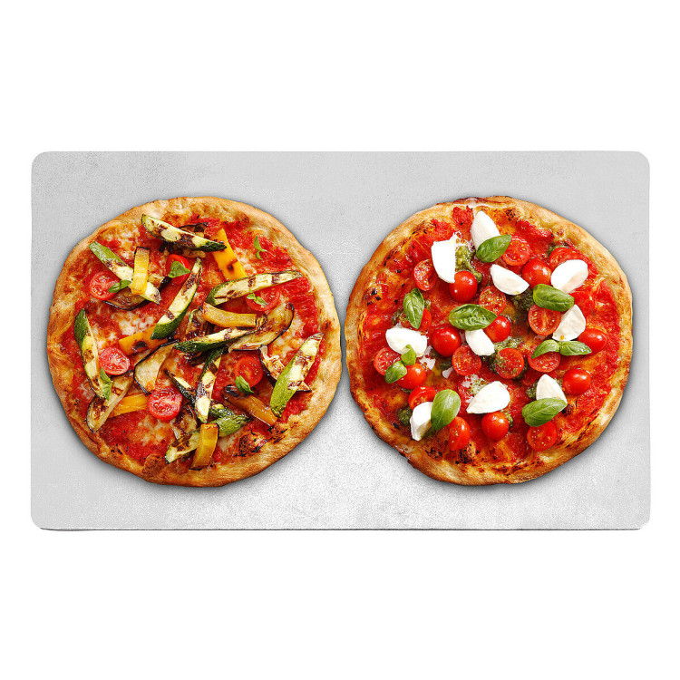 PIZZA GRILL. BLECH ZUR WÄRMESPEICHERUNG - ALUMINIUMLEGIERUNG - 600 X 400 - GLATT