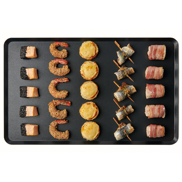 FINGER GRILL, BAKE PAN. NON-STICK PAN - TEFLON-COATED ALUMINIUM - 1/1 GN - SMOOTH