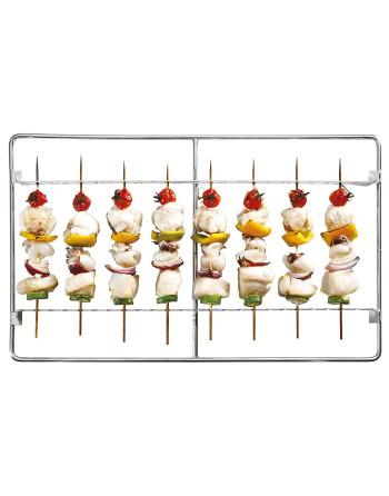 SKEWER GRILL 23. SPIESS GRILLROST FÜR FLEISCH UND FLEISCH - EDELSTAHL ROSTFREI - 2/3 GN - SPIEßLÄNGE 23 CM