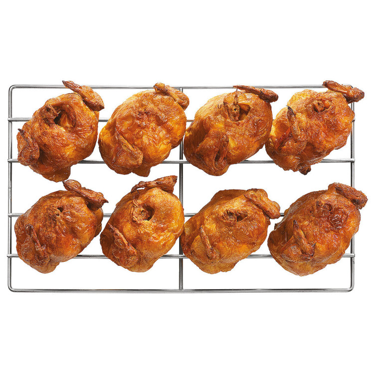 CHICKEN SPIT. GRIGLIA PER POLLI - ACCIAIO INOX - 2/3 GN - 4 PZ.