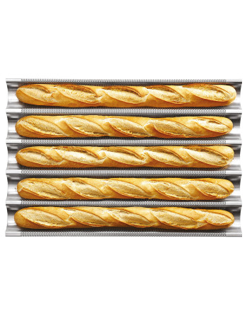 BAGUETTE PAN. PLAQUE PROFILÉE POUR BAGUETTES - ALUMINIUM - 600 X 400 - H 40 MM