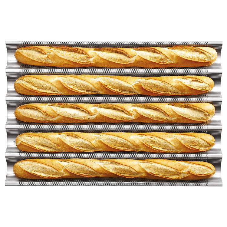 BAGUETTE PAN. PLAQUE PROFILÉE POUR BAGUETTES - ALUMINIUM - 600 X 400 - H 40 MM
