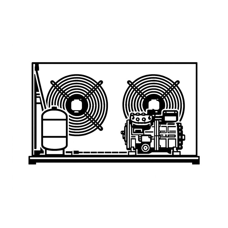 GRUPPO REMOTO PER CELLA GC401 AD ARIA - GAS R452A - TENSIONE 380-420V / 3Ph+N / 50Hz - Tmax38°C  Tmin-10°C