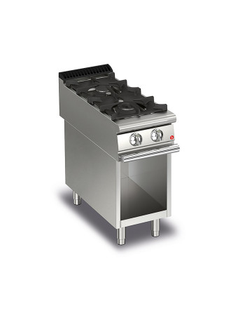 2-FLAMMEN-GASTISCHHERD AUF UNTERBAU - 13,5 KW