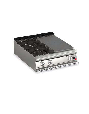 PLAQUE DE CUISSON TOUT GAZ AVEC 2 BRÛLEURS GAUCHE SUR LA VERSION TOP