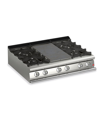 GAS SOLID TOP WITH 4 BURNERS SX/DX - TOP VERSION