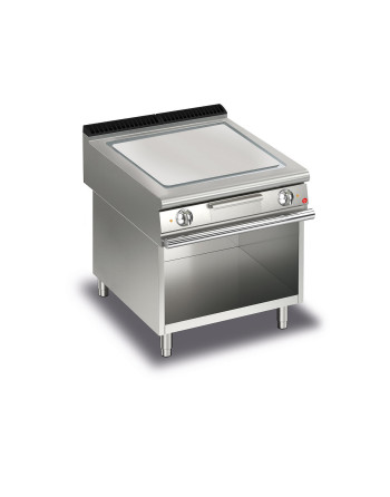 FRY TOP S électrique M80 plaque AISI - Nervurèe - SUR PLACARD - thermostaté