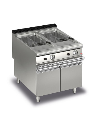 FRITEUSE GAZ 2 BACS 15+15 L - AVEC KIT 2 PANIERS
