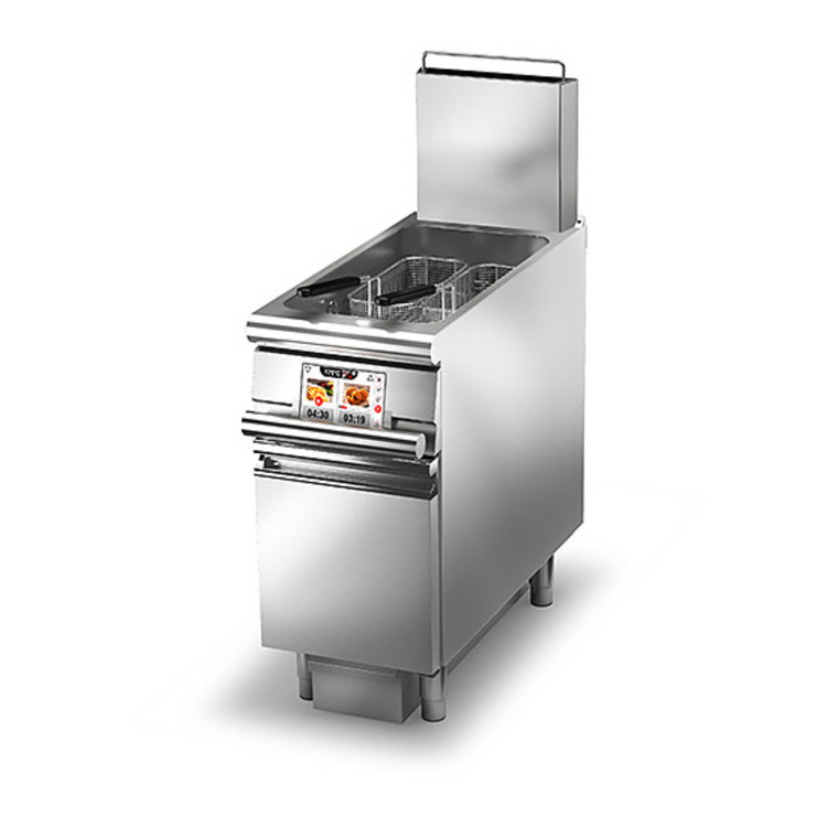 FRYTKOWNICA GAZOWA EVO Z 1 KOMORĄ I ELEKTRONICZNYM REGULATOREM, 23 L – Z systemem filtrowania oleju