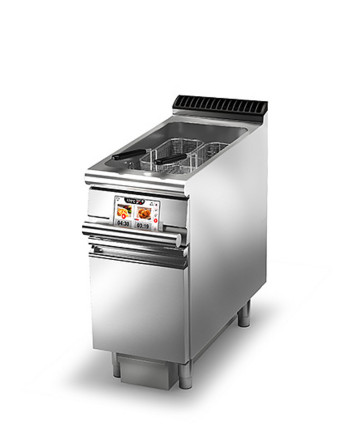 EVO ELECTRIC 1-BASKET FRYER WITH ELECTRONIC CONTROL 22 LT - With oil filter system
