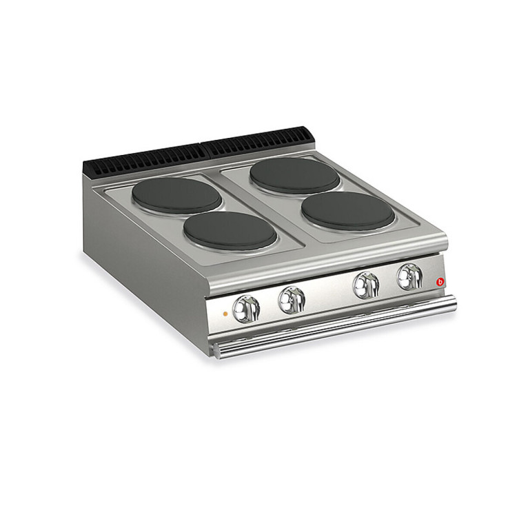 CUCINA 4 PIASTRE TONDE QUADRE ELETTRICHE VERSIONE TOP