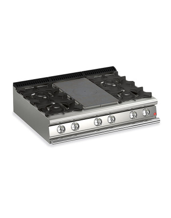 TUTTA PIASTRA  A GAS CON 4 FUOCHI SX/DX VERSIONE TOP
