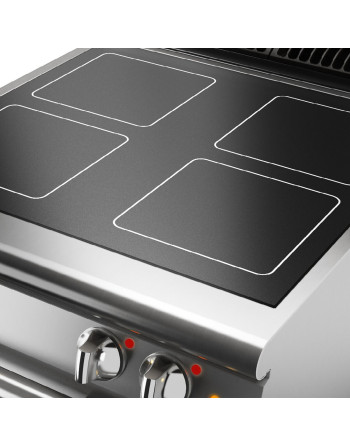 CUISINIÈRE ÉLECTRIQUE 2 ZONES VITROCÉRAMIQUES SUR COMPARTIMENT OUVERT