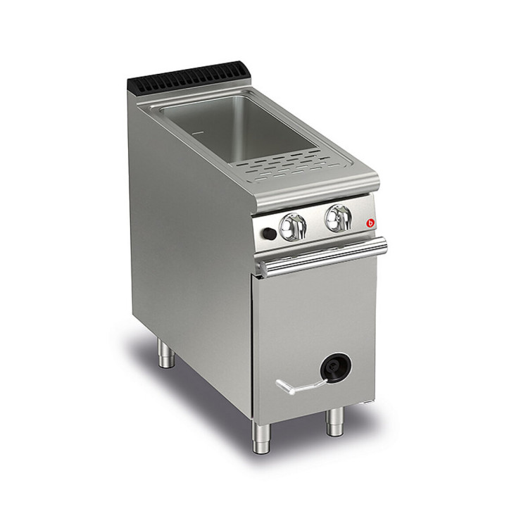 CUOCIPASTA A GAS 1 VASCA 28 LT - PANNELLO FISSO FRONTALE - 2 CESTELLI E GRIGLIA DI FONDO INCLUSI