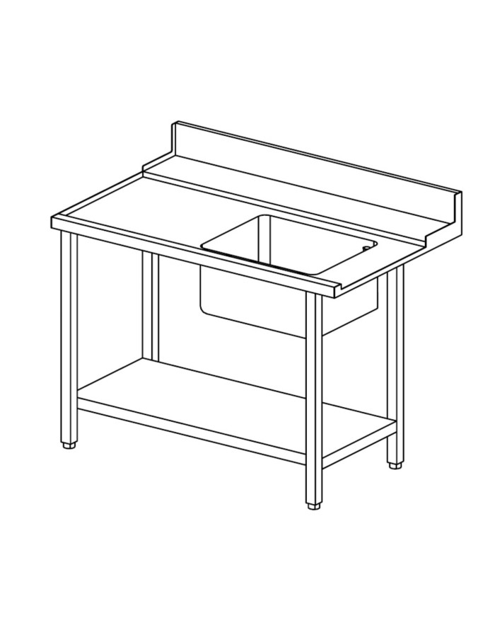 LH PREWASH TABLE WITH LOWER...