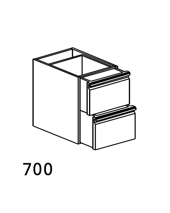 2-DRAWER UNIT 400X700