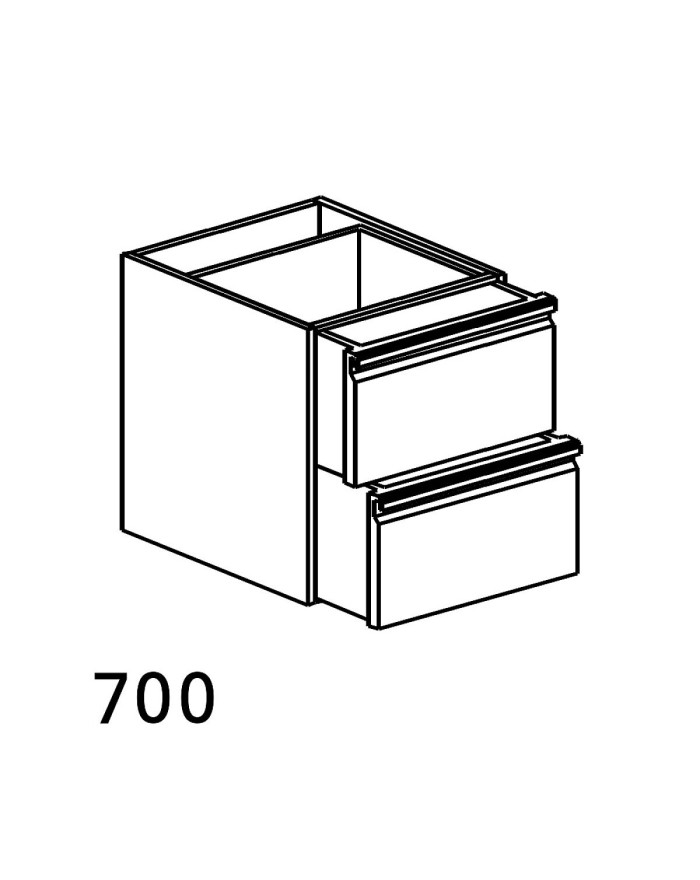 2-DRAWER UNIT 600X700