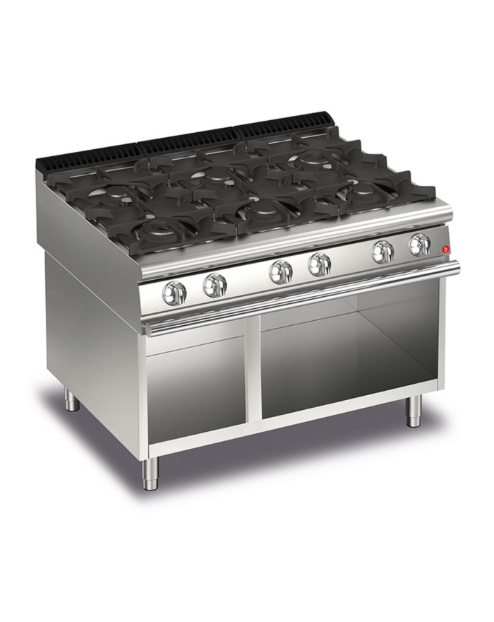 6-BURNER GAS COOKER ON OPEN...