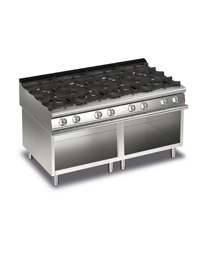 8-BURNER GAS COOKER ON OPEN...