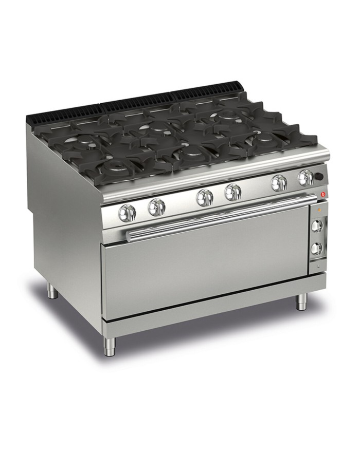 6-BURNER GAS COOKER ON WIDE...