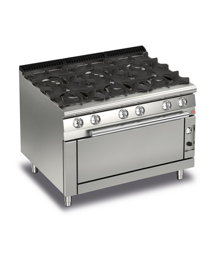 6-BURNER GAS COOKER ON WIDE...