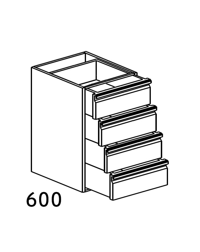 4-DRAWER UNIT 600X600