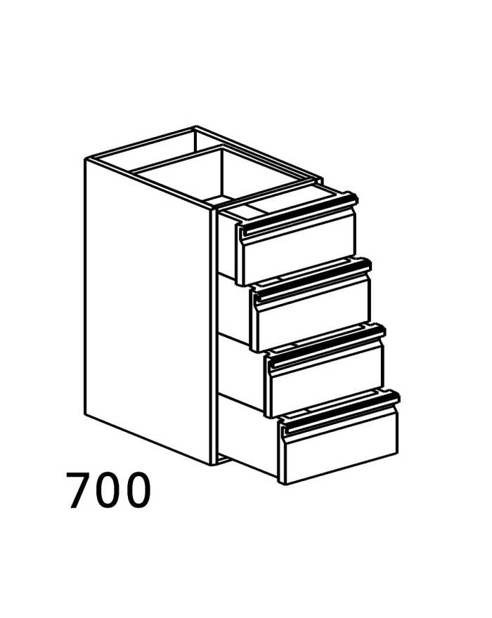 4-DRAWER UNIT 400X700