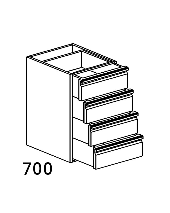 4-DRAWER UNIT 600X700