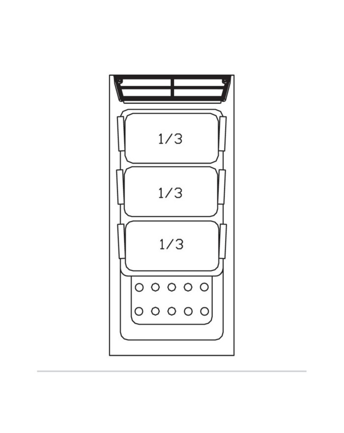KIT 3 GN1/3 STAINLESS STEEL...